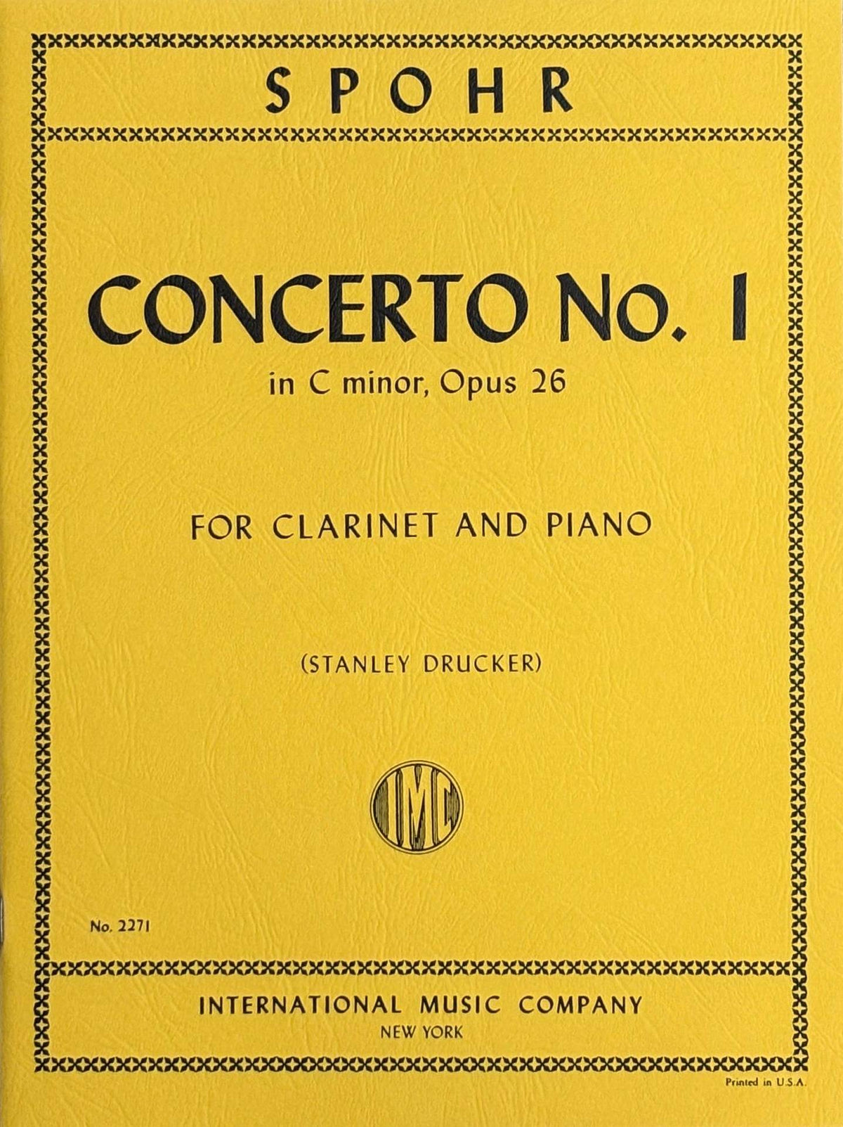 Concerto n° 1 op. 26 pour clarinette SPOHR