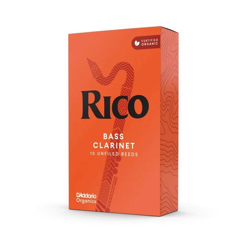 Caixa 10 palhetas D'ADDARIO Rico Organic Clarinete Baixo