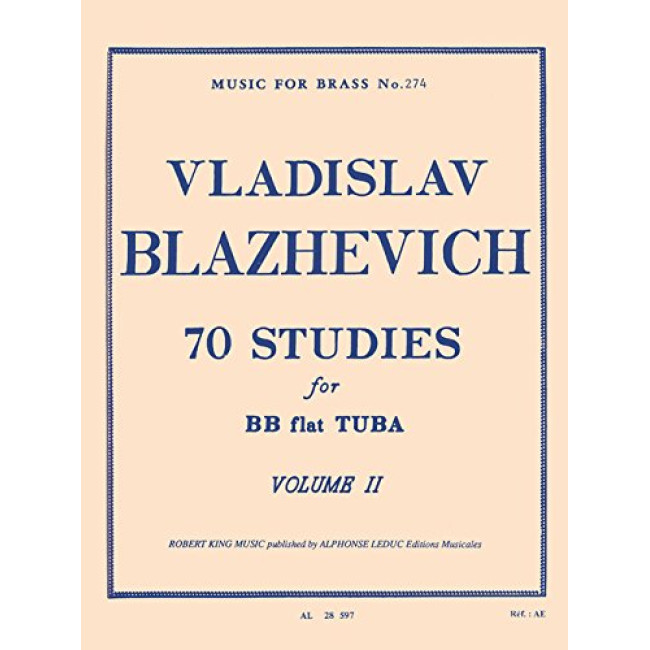 70 Studies for BB Tuba, Volume 2 V. BLAZHEVICH